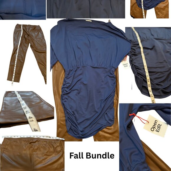 Open Edit Top/Dress (NWT) + GAP Faux Leather Leggings – XL Fall Outfit Bundle - Picture 1 of 3